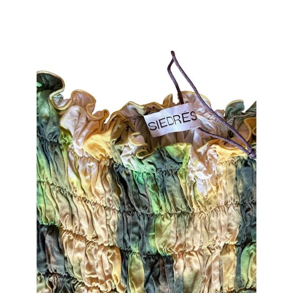 NWOT Siedres Green Tie Dye Tube Top, Medium - Picture 4 of 5